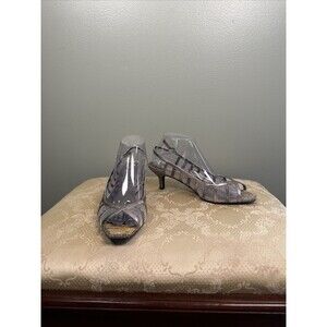 J Renee Rebekah Slingback Kitten Heels Size 8.5 Sparkly Embellished Formal Shoes
